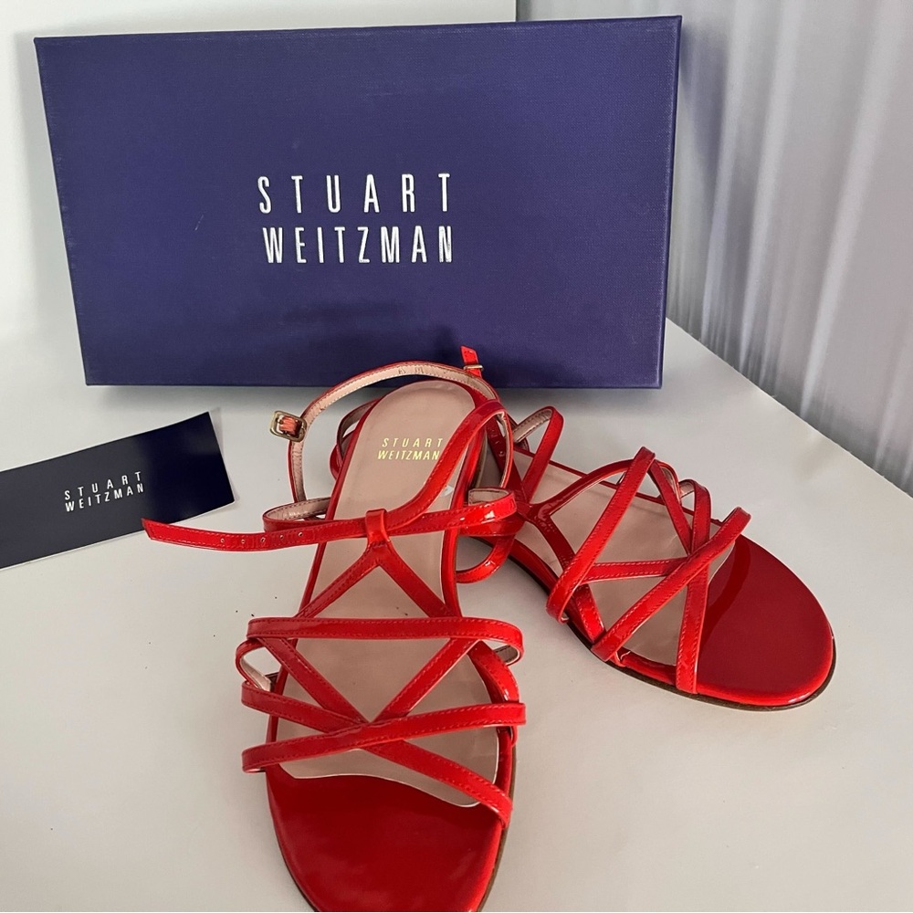 Stuart‎ Weitzman Red Strappy Sandals